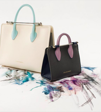 Strathberry Tri Color Leather Midi Tote Strathberry